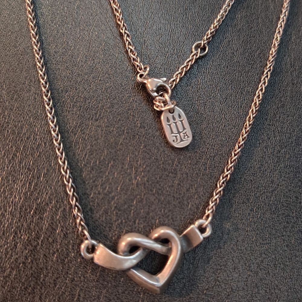 James Avery Sterling Silver Heart Knot Necklace - Picture 2 of 4